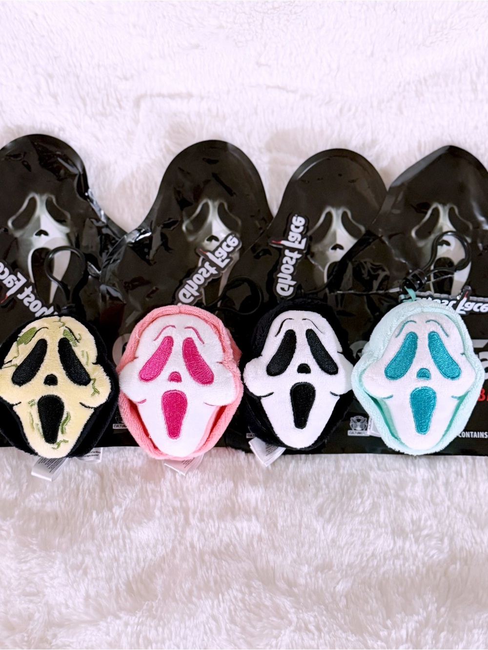 Ghost Face Mystery Plush Bag Clip Bundle